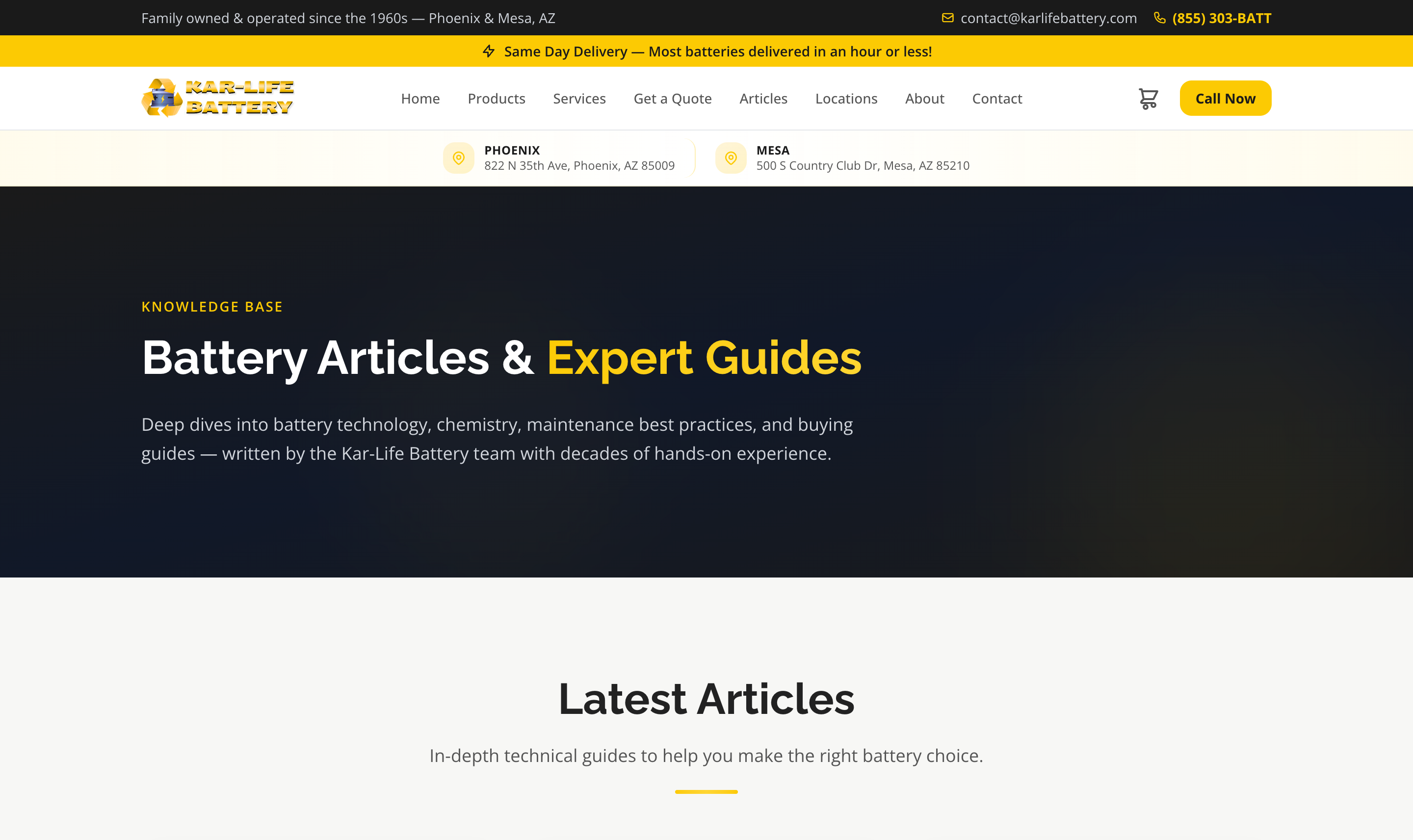 Kar-Life Battery articles and guides
